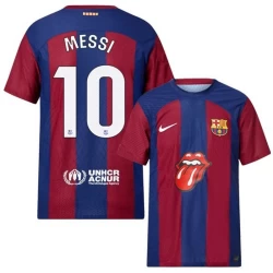 Maglia Calcio Barcellona Lionel Messi #10 2023-24 x Rolling Stones Prima Uomo