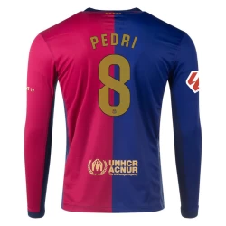 Maglia Calcio Barcellona Pedri #8 2024-25 Prima Uomo Manica Lunga