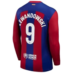 Maglia Calcio Barcellona Robert Lewandowski #9 2023-24 Prima Uomo Manica Lunga