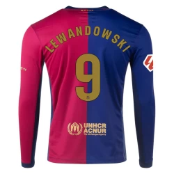 Maglia Calcio Barcellona Robert Lewandowski #9 2024-25 Prima Uomo Manica Lunga