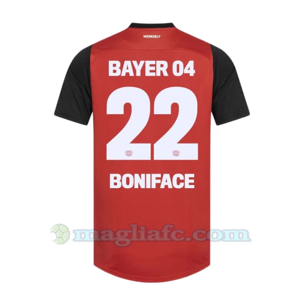 Maglia Calcio Bayer 04 Leverkusen Boniface #22 2024-25 Prima Uomo