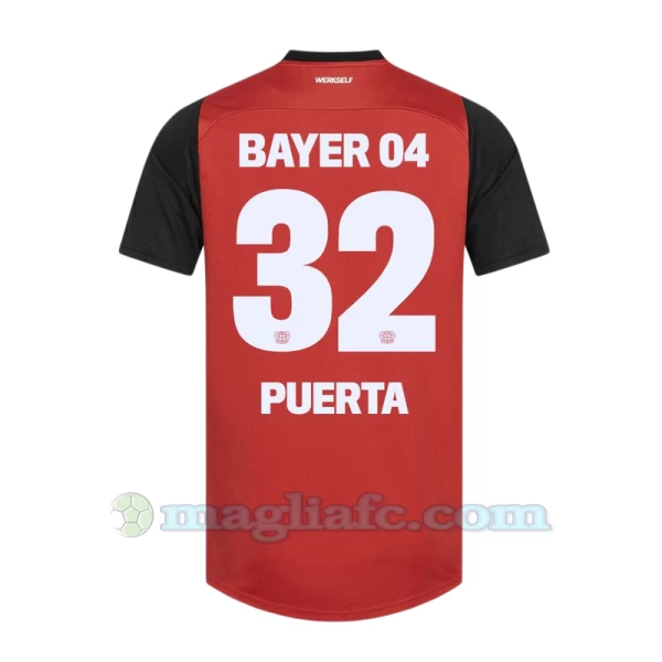 Maglia Calcio Bayer 04 Leverkusen Puerta #32 2024-25 Prima Uomo