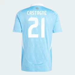 Maglia Calcio Belgio Castagne #21 Europei 2024 Trasferta Uomo