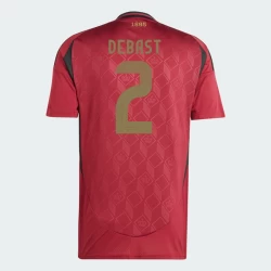 Maglia Calcio Belgio Debast #2 Europei 2024 Prima Uomo