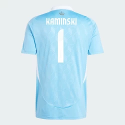 Maglia Calcio Belgio Kaminski #1 Europei 2024 Trasferta Uomo