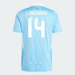 Maglia Calcio Belgio Lukebakio #14 Europei 2024 Trasferta Uomo