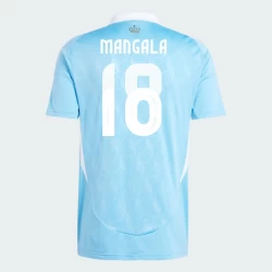 Maglia Calcio Belgio Mangala #18 Europei 2024 Trasferta Uomo