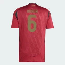 Maglia Calcio Belgio Onana #6 Europei 2024 Prima Uomo