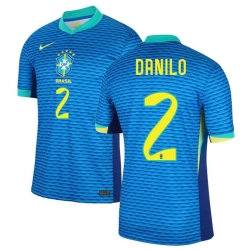 Maglia Calcio Brasile Danilo #2 Copa America 2024 Trasferta Uomo