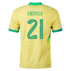 Maglia Calcio Brasile Endrick #21 Copa America 2024 Prima Uomo