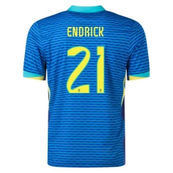 Maglia Calcio Brasile Endrick #21 Copa America 2024 Trasferta Uomo