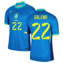 Maglia Calcio Brasile Galeno #22 Copa America 2024 Trasferta Uomo