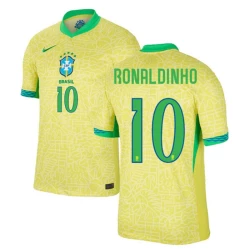 Maglia Calcio Brasile Ronaldinho Gaúcho #10 Copa America 2024 Prima Uomo