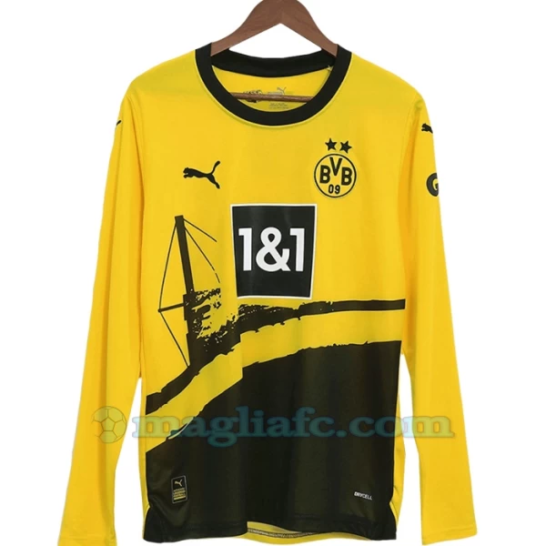 Maglia Calcio BVB Borussia Dortmund 2023-24 Prima Uomo Manica Lunga