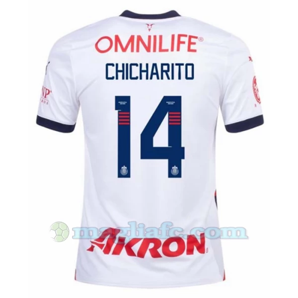 Maglia Calcio CD Guadalajara 2023-24 Chicharito #14 Trasferta Uomo