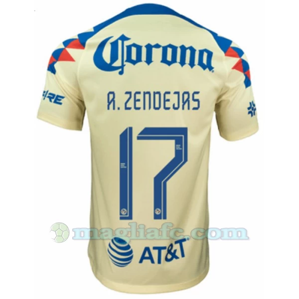 Maglia Calcio Club América A. Zendejas #17 2023-24 Prima Uomo