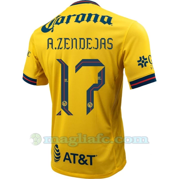 Maglia Calcio Club América A. Zendejas #17 2024-25 Prima Uomo