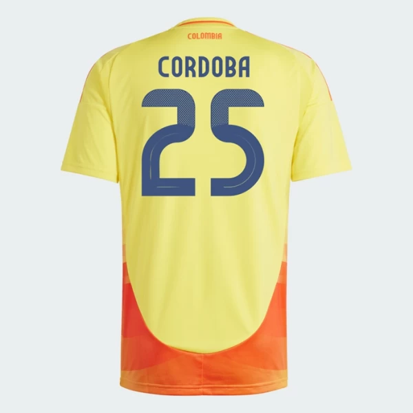 Maglia Calcio Colombia Cordoba #25 Copa America 2024 Prima Uomo