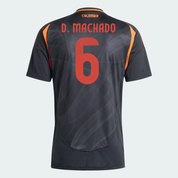 Maglia Calcio Colombia D. Machado #6 Copa America 2024 Trasferta Uomo