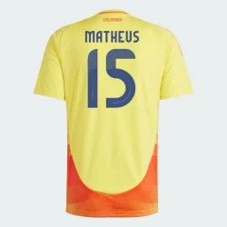 Maglia Calcio Colombia Matheus #15 Copa America 2024 Prima Uomo