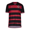 Maglia Calcio CR Flamengo Rossi #17 2024-25 Prima Uomo