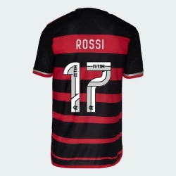 Maglia Calcio CR Flamengo Rossi #17 2024-25 Prima Uomo