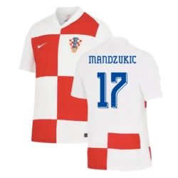Maglia Calcio Croazia Mandzukic #17 Europei 2024 Prima Uomo