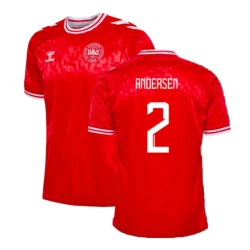 Maglia Calcio Danimarca Andersen #2 Europei 2024 Prima Uomo