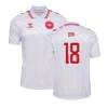 Maglia Calcio Danimarca Bah #18 Europei 2024 Trasferta Uomo