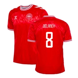 Maglia Calcio Danimarca Delaney #8 Europei 2024 Prima Uomo