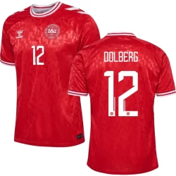 Maglia Calcio Danimarca Dolberg #12 Europei 2024 Prima Uomo