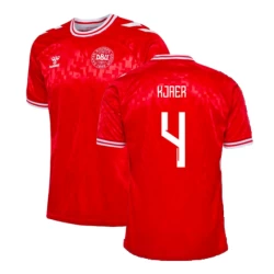 Maglia Calcio Danimarca Kjaer #4 Europei 2024 Prima Uomo