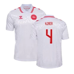 Maglia Calcio Danimarca Kjaer #4 Europei 2024 Trasferta Uomo