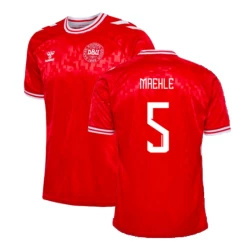 Maglia Calcio Danimarca Maehle #5 Europei 2024 Prima Uomo