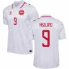 Maglia Calcio Danimarca Rasmus Højlund #9 Europei 2024 Trasferta Uomo