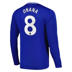 Maglia Calcio Everton FC Onana #8 2024-25 Prima Uomo Manica Lunga