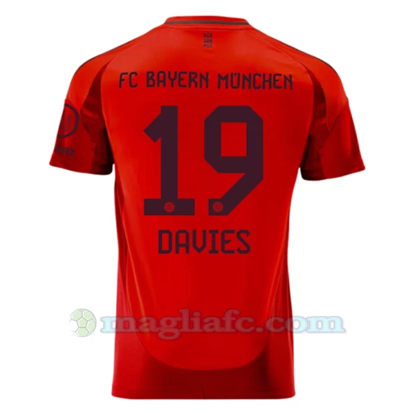 Maglia Calcio FC Bayern München Alphonso Davies #19 2024-25 Prima Uomo