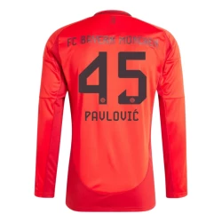 Maglia Calcio FC Bayern München Pavlovic #45 2024-25 Prima Uomo Manica Lunga