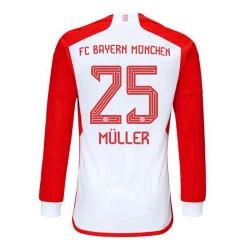 Maglia Calcio FC Bayern München Thomas Müller #25 2023-24 Prima Uomo Manica Lunga