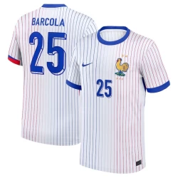 Maglia Calcio Francia Barcola #25 Europei 2024 Trasferta Uomo