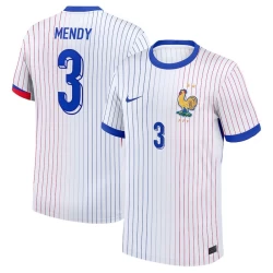 Maglia Calcio Francia Benjamin Mendy #3 Europei 2024 Trasferta Uomo