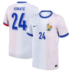 Maglia Calcio Francia Konate #24 Europei 2024 Trasferta Uomo