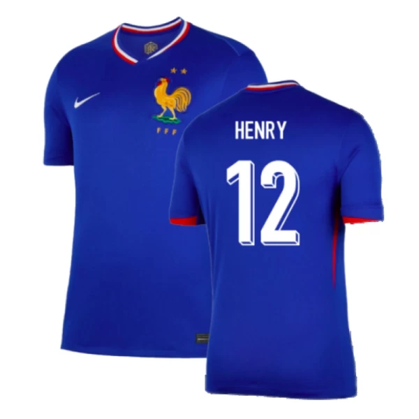 Maglia Calcio Francia Thierry Henry #12 Europei 2024 Prima Uomo