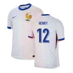 Maglia Calcio Francia Thierry Henry #12 Europei 2024 Trasferta Uomo