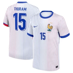 Maglia Calcio Francia Thuram #15 Europei 2024 Trasferta Uomo