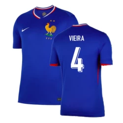 Maglia Calcio Francia Vieira #4 Europei 2024 Prima Uomo