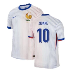 Maglia Calcio Francia Zinédine Zidane #10 Europei 2024 Trasferta Uomo