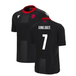 Maglia Calcio Georgia Kinkladze #7 Europei 2024 Trasferta Uomo