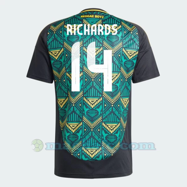 Maglia Calcio Giamaica Richards #14 Copa America 2024 Trasferta Uomo