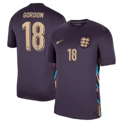 Maglia Calcio Inghilterra Gordon #18 Europei 2024 Trasferta Uomo